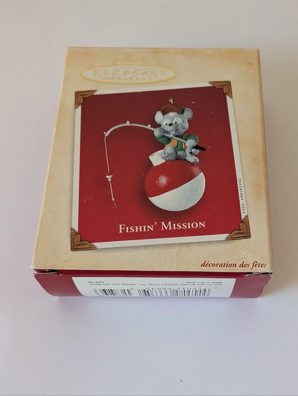 Hallmark Keepsake Christmas Ornament Fishin' Mission Mouse Vintage 2002